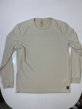 Topo Designs Men's Long-Sleeve Waffle Crew in Cream